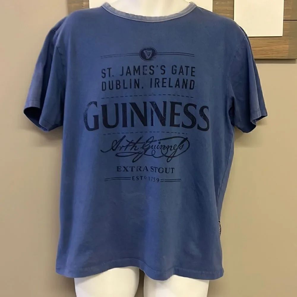 Guinness Blue St. James’s Gate Dublin, Ireland 100% Colton Men’s Tee- Large